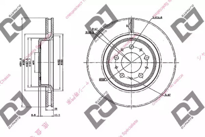 Тормозной диск DJ PARTS BD1836